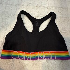 Calvin Klein Black Bra with Rainbow Band